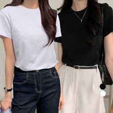 AFINAR 여성용 통기성 슬림핏 라운드넥 반팔 티셔츠 패션의류/잡화/여성패션 반품 최저가 9,160원