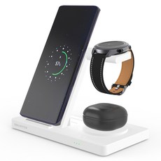 스마텍 애플 갤럭시 호환 3in1 고속 멀티 무선 충전기 15W STQC-MC5, 화이트, 1개 가전디지털/휴대폰 액세서리 반품 최저가 11,500원