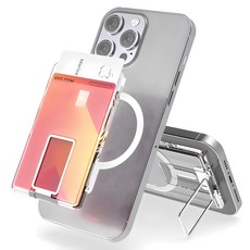 로랜텍 2장수납 맥카톡 맥세이프 카드지갑 스탠드 거치대 휴대폰 케이스, 1개, 클리어 가전디지털/휴대폰 액세서리 반품 최저가 6,470원