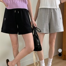 아피나르 여성용 자수 로고 루즈핏 베이직 스웻 쇼츠 2종 세트 패션의류/잡화/여성패션 반품 최저가 9,830원