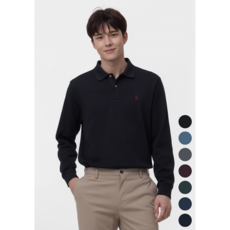 헤지스 남성용 단색 면혼방 긴팔 카라 티셔츠 패션의류/잡화/남성패션 반품 최저가 70,780원