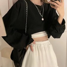 엘쏘 크롭 긴팔 맨투맨 패션의류/잡화/여성패션 반품 최저가 6,030원