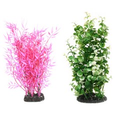 오션 조화수초 핑크그린 4 2p 세트, 혼합 색상, 1세트 반려동물용품/관상어 용품 반품 최저가 8,960원