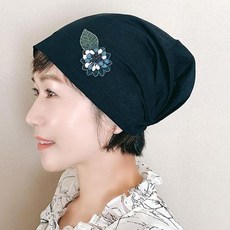 제이제이나인 여성용 실내 면 린넨 두건 비니 2p 패션의류/잡화/여성패션 반품 최저가 11,190원