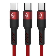 신지모루 로프 C타입 고속충전 케이블, 1m, 레드, 3개 가전디지털/휴대폰 액세서리 반품 최저가 7,410원