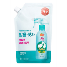 온더바디 코튼풋 발을 씻자 풋샴푸 리필팩 자몽민트향, 1개입, 1개, 500ml 뷰티/바디 반품 최저가 4,750원