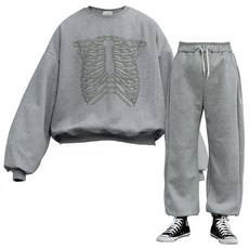 이지스튜디오 W 스트롱코튼 OS 본 벌룬핏 맨투맨 + 조거 팬츠 트레이닝 세트 패션의류/잡화/남녀 공용 의류 반품 최저가 16,090원