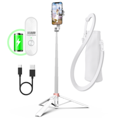 셀루미 Type C 충전 풀 포퍼먼스 스마트폰 셀카봉삼각대 130cm, SEL-CT1300M-PRO, 화이트 + 로즈골드, 1개 가전디지털/휴대폰 액세서리 반품 최저가 26,520원