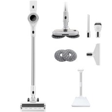 비브르 스톰파워 무선청소기 + 물걸레기트 + 스탠드거치대 + 브러쉬4종 + 필터2개, V25000(무선청소기), 화이트 가전디지털/청소기 반품 최저가 107,420원