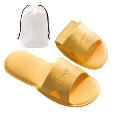 하늬통상 접이식 여행용 슬리퍼 + 파우치, 옐로우, 1세트 패션의류/잡화/여성패션 반품 최저가 5,190원