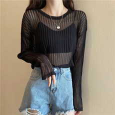 피어니스트 여성용 시스루 비치웨어 티셔츠 R, 블랙 패션의류/잡화/여성패션 반품 최저가 4,890원