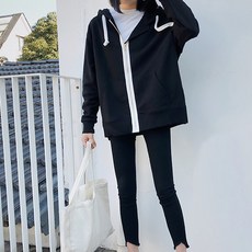 엘쏘 사이드 트임 화이트 집업 라인 후디 패션의류/잡화/여성패션 반품 최저가 10,540원