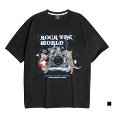 모즈모즈 남녀공용 락냥이 디지털 오버핏 통기성 반팔티셔츠 패션의류/잡화/남녀 공용 의류 반품 최저가 20,710원