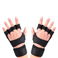 The해피앤 운동 손목 보호 헬스 장갑 양손 세트, 블랙, 1세트 패션의류/잡화/여성패션 반품 최저가 6,220원