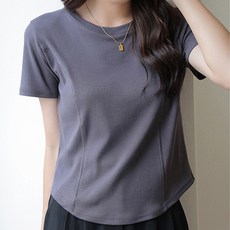 엘쏘 여성용 라운드넥 슬림 라인 반팔 티셔츠 패션의류/잡화/여성패션 반품 최저가 3,590원