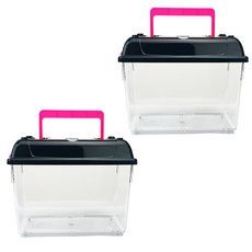 아마존 사각 채집통 대형, 블랙 + 핑크, 2개 반려동물용품/소동물/가축용품 반품 최저가 11,100원