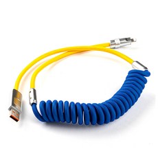 하비스페이스 코일 스프링 USB to 애플 8핀 고속충전 케이블, 65cm, 블루옐로우, 1개 가전디지털/휴대폰 액세서리 반품 최저가 11,660원