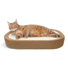 펫쭈 고양이 사이잘 타원형 스크래쳐, 브라운, 1개 반려동물용품/고양이 용품 반품 최저가 6,440원