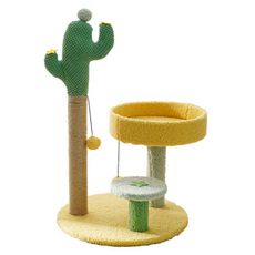 데이모던 부들부들 선인장 스크래처 캣타워, 옐로우 + 그린, 1개 반려동물용품/고양이 용품 반품 최저가 23,490원