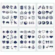 작은사이즈 손가락 타투 스티커 6종 세트, 1세트, B타입 뷰티/메이크업 반품 최저가 4,680원