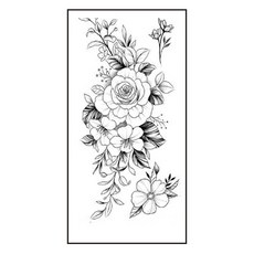 젤루나 블랙 플라워 바디 포인트 셀프 문신 타투 스티커, T-39, 1개 뷰티/메이크업 반품 최저가 5,100원