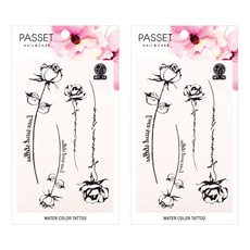 파셋 수채화 타투 스티커, WT14, 2개 뷰티/메이크업 반품 최저가 4,450원
