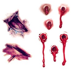 오픈스페이스 할로윈 타투 분장 세트 2, 레드, 1세트 뷰티/메이크업 반품 최저가 2,390원