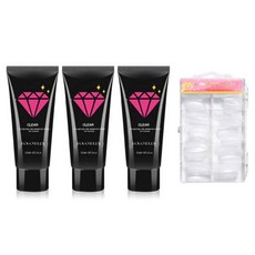 고고블랑 네일연장 폴리젤 45ml 세트, 폴리젤 클리어 + 클리어핑크 +화이트 + 연장팁 일반형 100p + 구성품 3종, 1세트 뷰티/네일 반품 최저가 3,420원