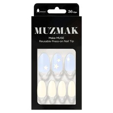 뮤즈마크 리유저블 아몬드 네일팁 세트, 스태리, 1세트 undefined/undefined 반품 최저가 11,480원