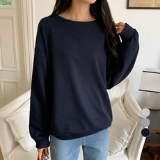 아피나르 루즈핏 보트넥 스웻셔츠 패션의류/잡화/여성패션 반품 최저가 9,380원