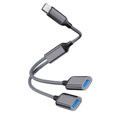헨센 2in1 멀티 확장 변환 OTG 케이블 C타입, 그레이, 1개, 12cm 가전디지털/휴대폰 액세서리 반품 최저가 7,300원