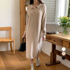 아피나르 여성용 루즈핏 카라넥 데일리 롱 니트 원피스 패션의류/잡화/여성패션 반품 최저가 13,140원