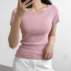 코코블린 여성용 통기성 데일리 코튼 무지 슬림핏 라운드 반팔 티셔츠 패션의류/잡화/여성패션 반품 최저가 8,900원