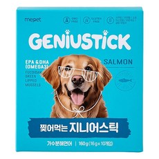 미펫 강아지 찢어먹는 지니어스틱 10p, 연어맛, 160g, 1개 반려동물용품/강아지 간식 반품 최저가 9,370원