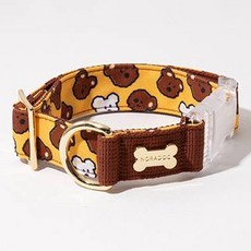 노라독 강아지 보보 앤 츄츄 목줄 와이드 대형견용, 브라운, 1개 반려동물용품/펫티켓 산책용품 반품 최저가 10,100원