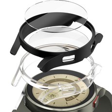 구스페리 갤럭시워치 풀커버 강화유리 하드 케이스 2p, 블랙 + 투명, 1개 가전디지털/스마트워치/밴드 반품 최저가 6,580원