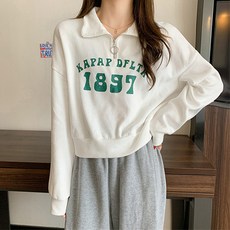 아이엠몽 여성용 장루니 반집업 프린팅 크롭 맨투맨 패션의류/잡화/여성패션 반품 최저가 8,840원