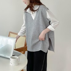 앤드스타일 여성용 리아나 오버핏 트임 브이넥 니트 조끼 263281 패션의류/잡화/여성패션 반품 최저가 6,000원