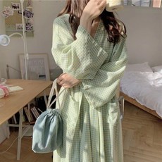 피어니스트 체크 패턴 라운지웨어 파자마 가운 패션의류/잡화/속옷/잠옷 반품 최저가 10,920원