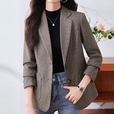 퀸이즈 여성용 퀸이즈 카라넥 투버튼 빈티지 자켓 패션의류/잡화/여성패션 반품 최저가 25,330원