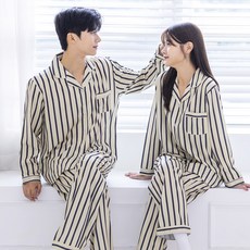 민트코코아 커플용 실크필링 긴팔 카라 잠옷 상하의 세트 패션의류/잡화/속옷/잠옷 반품 최저가 5,950원