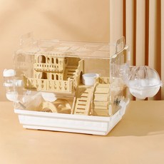 스몰펫 2층 햄스터 고슴도치 원목하우스 풀세트, 화이트, 1세트 반려동물용품/소동물/가축용품 반품 최저가 31,430원