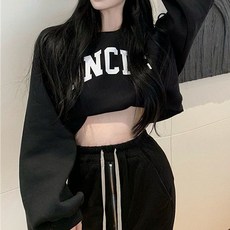 구디프 여성용 레터링 나그랑절개 크롭 맨투맨 패션의류/잡화/여성패션 반품 최저가 10,180원