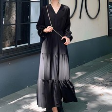 페이퍼먼츠 내추럴 셔링 브이넥 캉캉 롱 원피스 23234 빅사이즈 포함 패션의류/잡화/여성패션 반품 최저가 8,040원