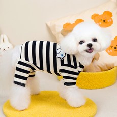 파스텔펫 반려동물 니트 줄무늬 올인원, 블랙, 1개 반려동물용품/강아지 용품 반품 최저가 7,330원