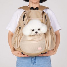 미밍코 반려동물 매쉬 허그백 DP4XG4510, 베이지, 1개 반려동물용품/펫티켓 산책용품 반품 최저가 113,990원