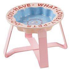 랜보어 반려동물 레터링 식기 + 받침대 세트, 핑크, 1세트 반려동물용품/강아지 용품 반품 최저가 10,090원