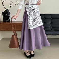 앤드스타일 여성용 엔딩 펀칭 레이어드 니트 랩 스커트 263618, 화이트 패션의류/잡화/여성패션 반품 최저가 7,090원