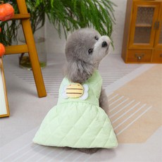 파스텔펫 반려동물 꿀벌 누빔 패딩 원피스, 그린, 1개 반려동물용품/강아지 용품 반품 최저가 6,830원