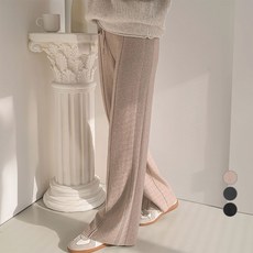 아피나르 여성용 스트레이트핏 소프트터치 파이핑라인 니트 이지 팬츠 패션의류/잡화/여성패션 반품 최저가 5,970원